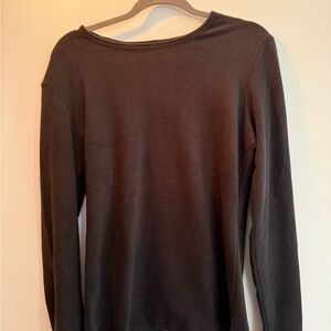 Cuddl Duds Black Fleecewear Top
